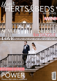 Cover of the October/November 2025 issue of Your Herts & Beds Wedding magazine