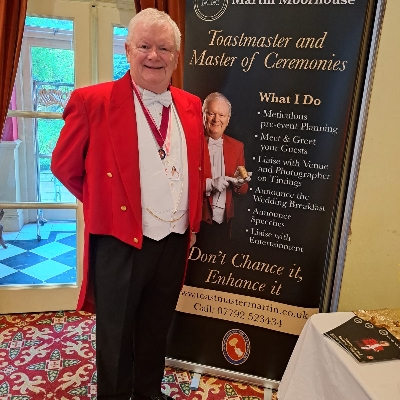 Wedding News: Raise a toast with Martin the Toastmaster