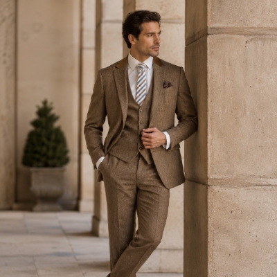Grooms' News: Autumn grooms are choosing richer, more photogenic tailoring