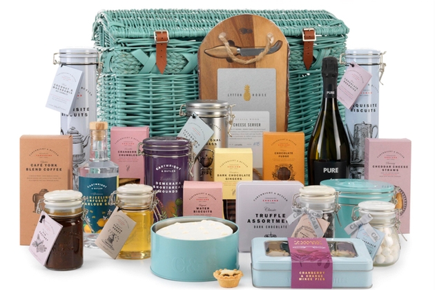 Food hamper with delicious goodies by Yorkshire’s Cartwright & Butler