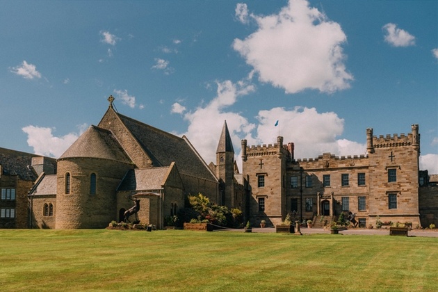 Exterior of historic Whitby wedding venue Sneaton Castle