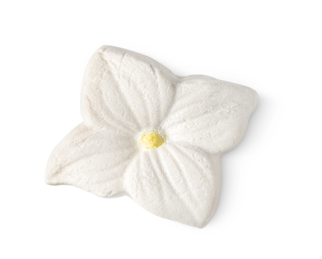 white flower bath bomb