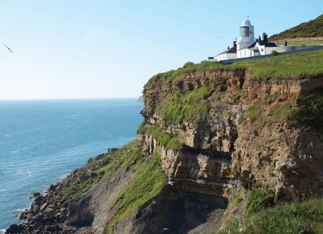 Accommodation in a clifftop lighthouse.