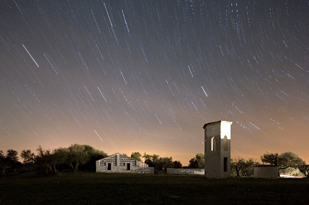 property at night stars in sky