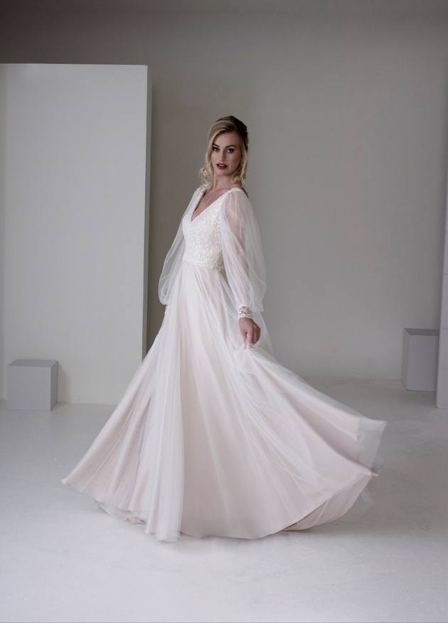 Bohemian dress by British bridal designer Nicola Anne