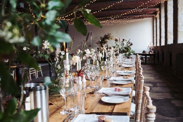 The Arches wedding venue in Halifax set up for wedding