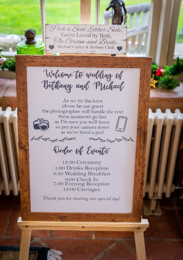 Wedding order of service by BC Creative