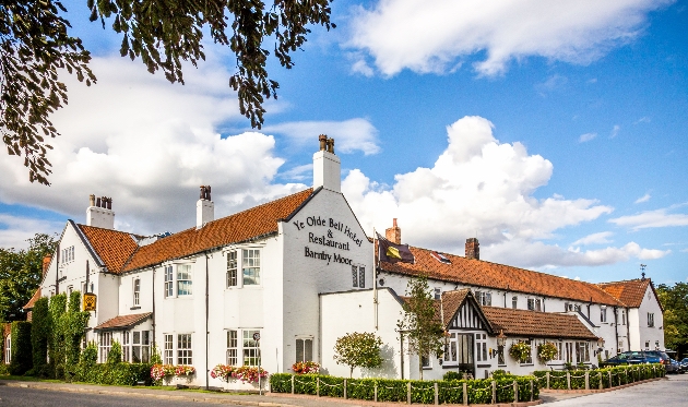 Exterior of Ye Olde Bell Hotel & Spa wedding venue.