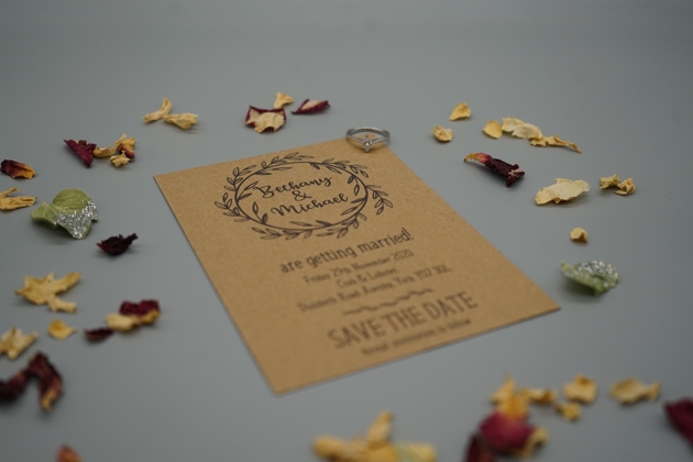 Rustic wedding invitation by BC Creative