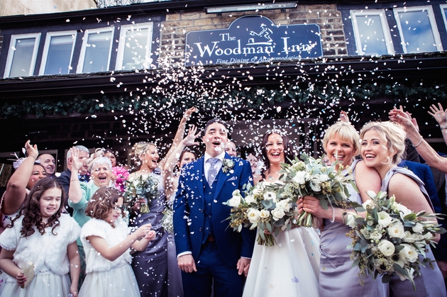 Wedding couple confetti