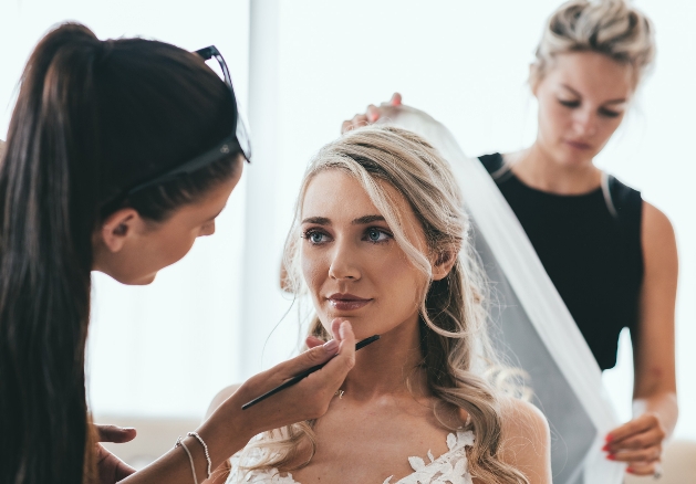 Bride's makeup