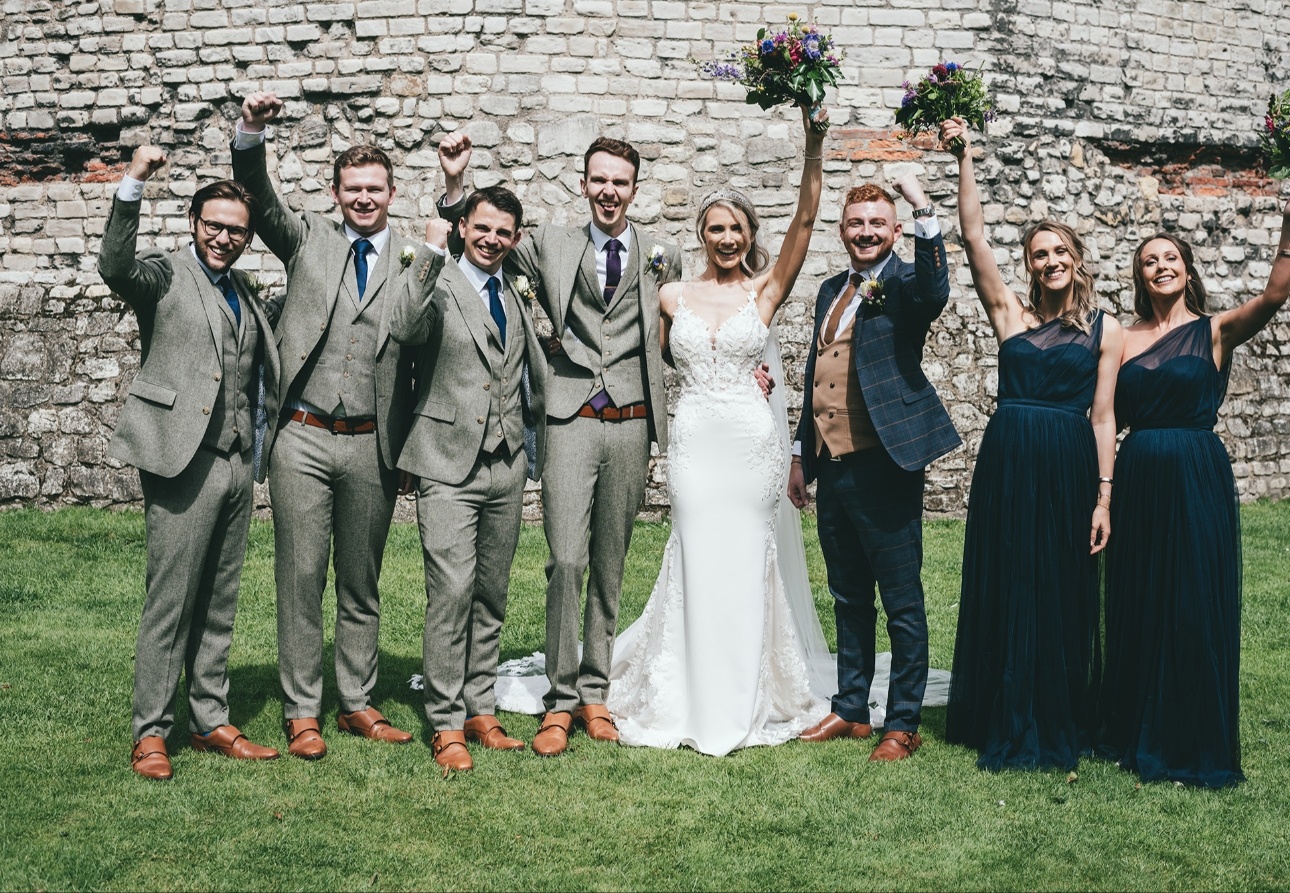 Bridesmaids and groomsmen