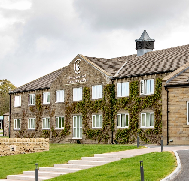 yorkshire stone building with ivy climbing up it