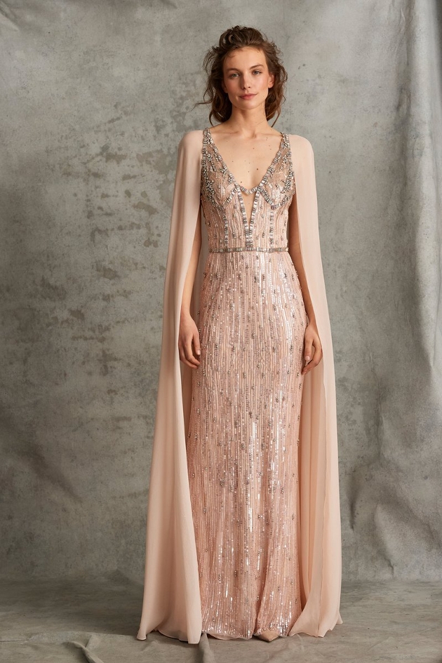 A model wearing Helenium by Jenny Packham