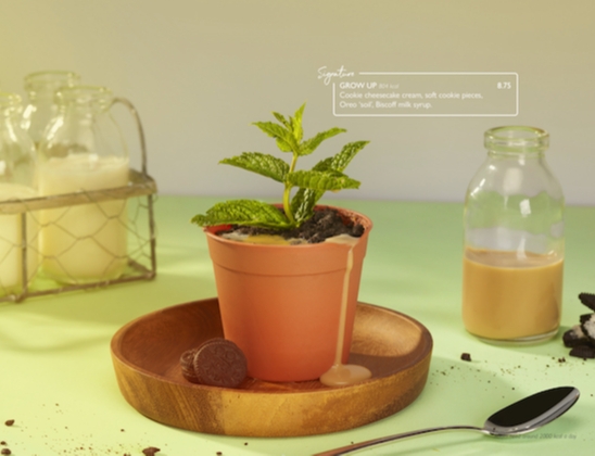 dessert that looks like plant in pot