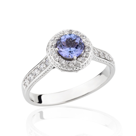 sapphire stone circular ring