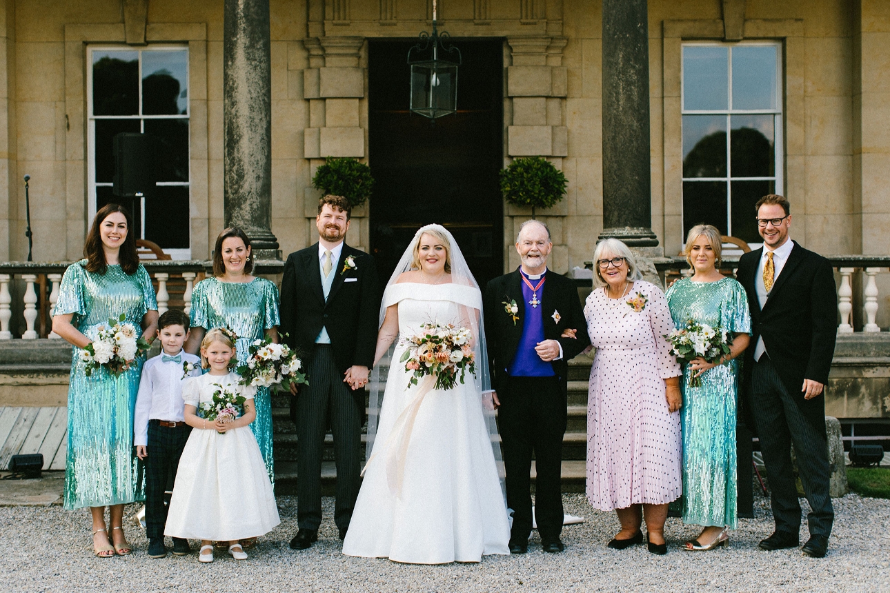 Family photo outside venue