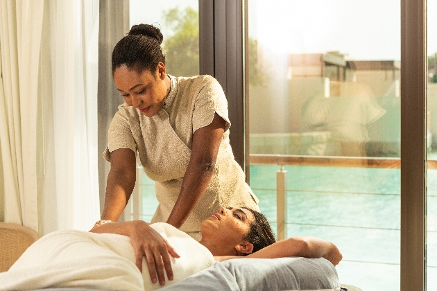 Woman having a massage