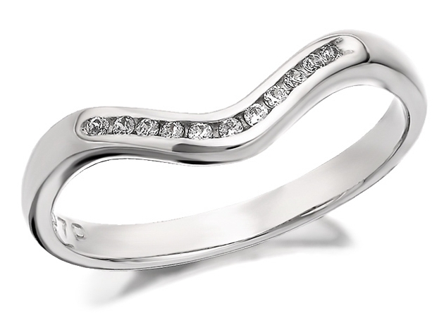white gold wishbone ring with diamonds