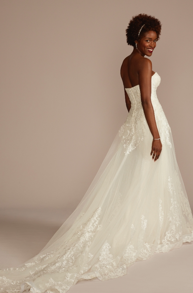 A wedding dress by David's Bridal