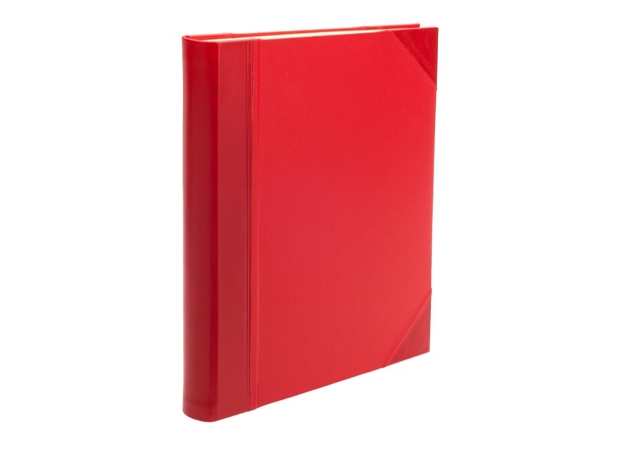 Noble Macmillan red leather scrapbook album