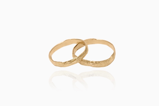 Two gold wedding rings