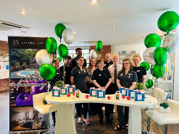 Team at Titanic Spa celebrating 20th anniversary with special events and offers
