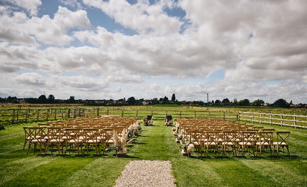 al fresco ceremony area at Bert's Barrow