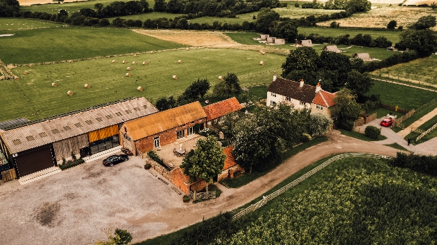 Aerial shot of Sedgewell Barn