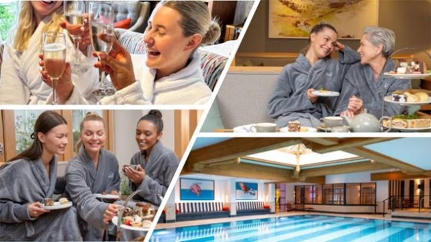 The ultimate girls night in spa experience collage of images