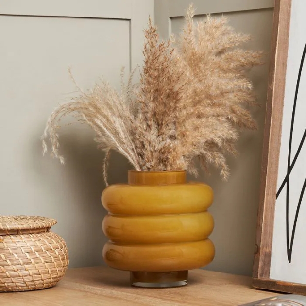 mustard coloured vase