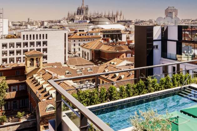pool on a rooftop