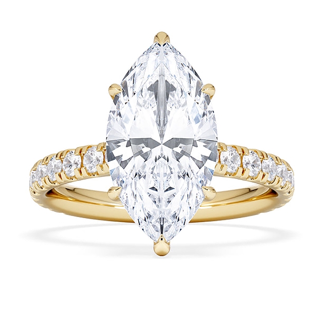 Amora Marquise 3.36ct Hidden Halo Lab Diamond Engagement Ring from The Diamond Store